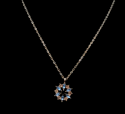BLUE SNOWFLAKE NECKLACE