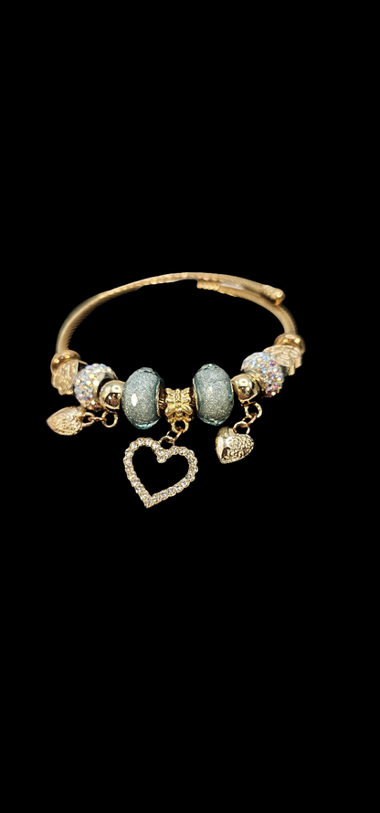 BLUE SPARKLE BANGLE BRACELET