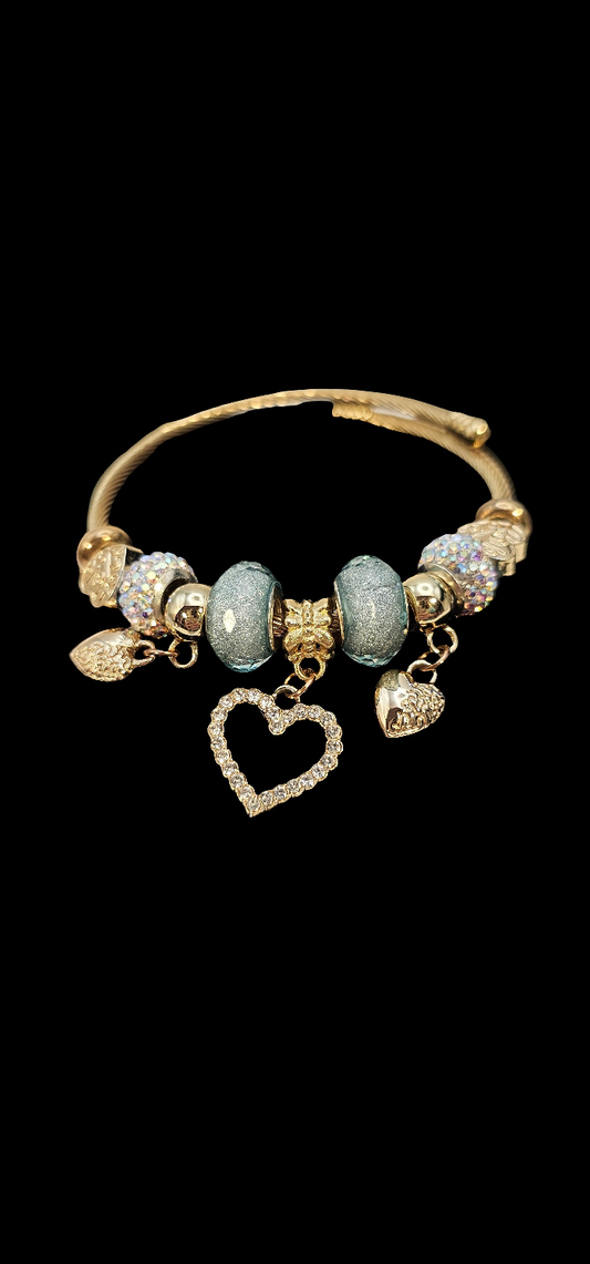 BLUE SPARKLE BANGLE BRACELET