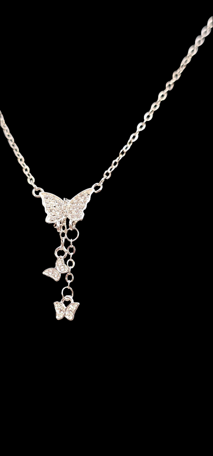 BUTTERFLY DROP NECKLACE