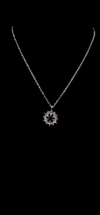 BLUE SNOWFLAKE NECKLACE