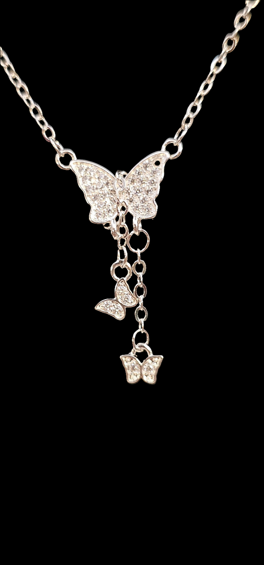 BUTTERFLY DROP NECKLACE