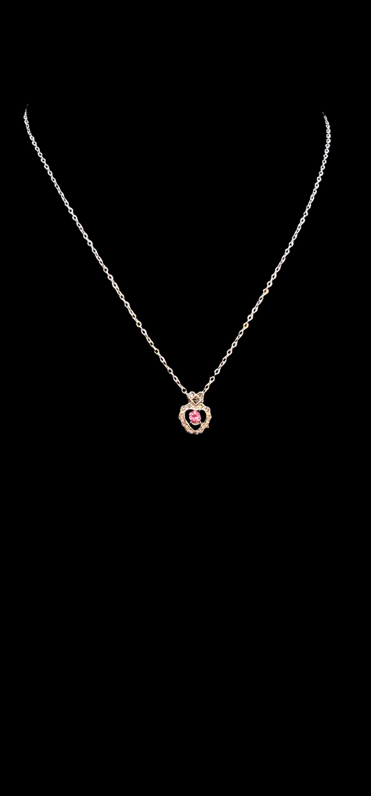 PINK HEART NECKLACE