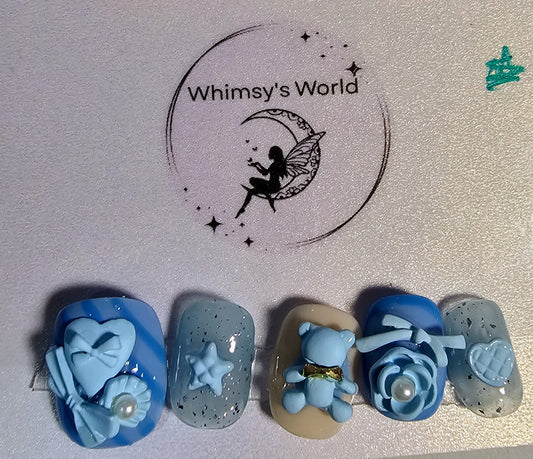 TEDDY BEAR SURPRISE - PRESS ON NAILS